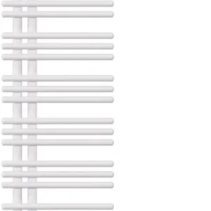 Quantité Limitée Radiateur de bain Zehnder Yucca Asym Blanc mat Résistance électrique à gauche